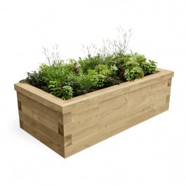 Railway Sleeper Style Raised Bed / 1.5 x 0.75 x 0.45m | WoodBlocX