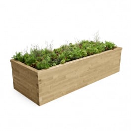 Extra High Long Raised Bed / 3.0 x 1.125 x 0.75m | WoodBlocX