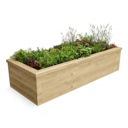 Slim Raised Bed / 1.875 x 0.75 x 0.45m | WoodBlocX