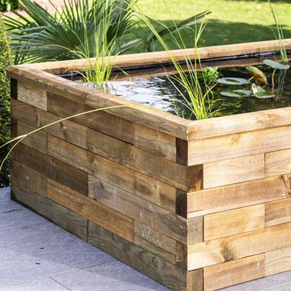 How to build a garden pond using WoodBlocX